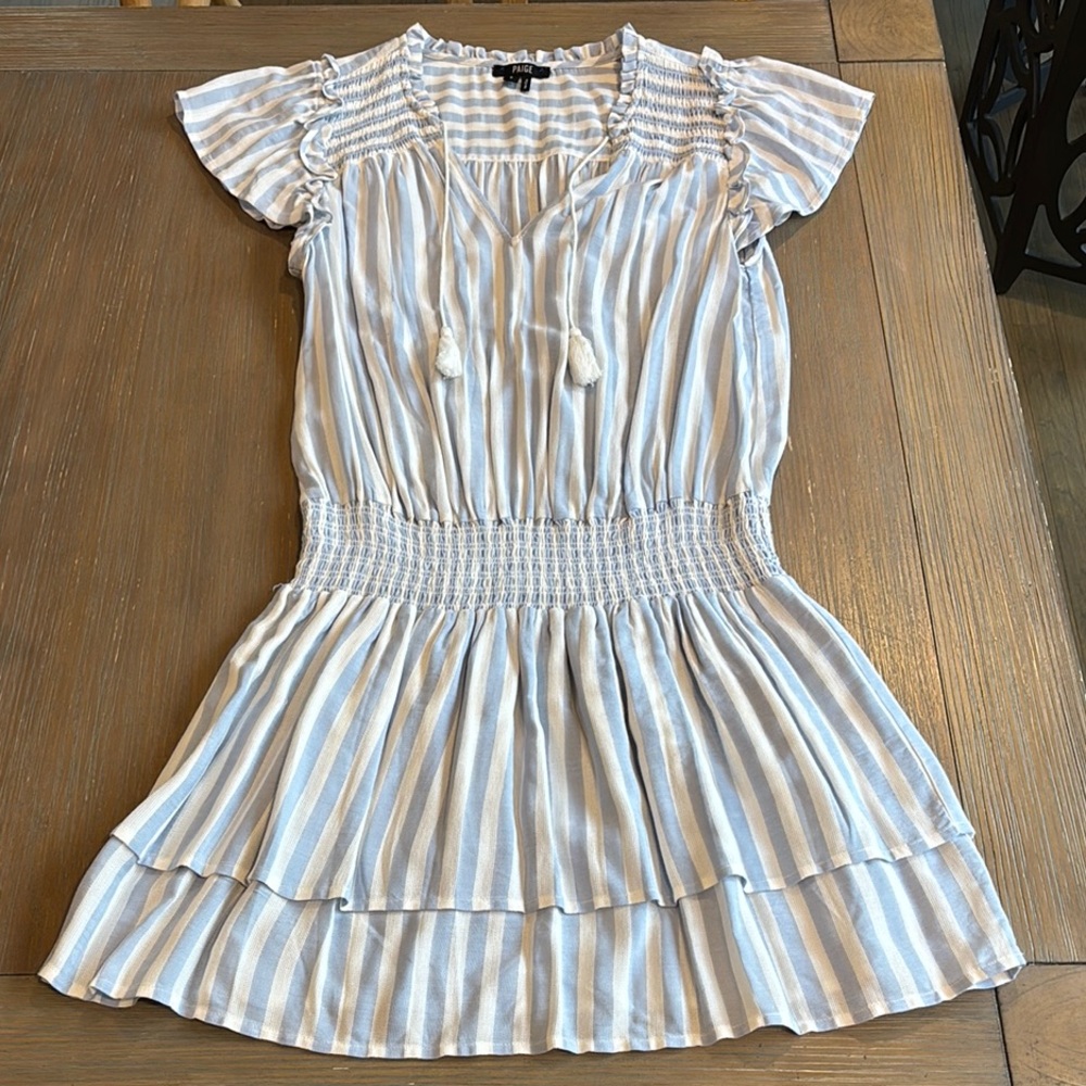 Striped Blue and White Dress